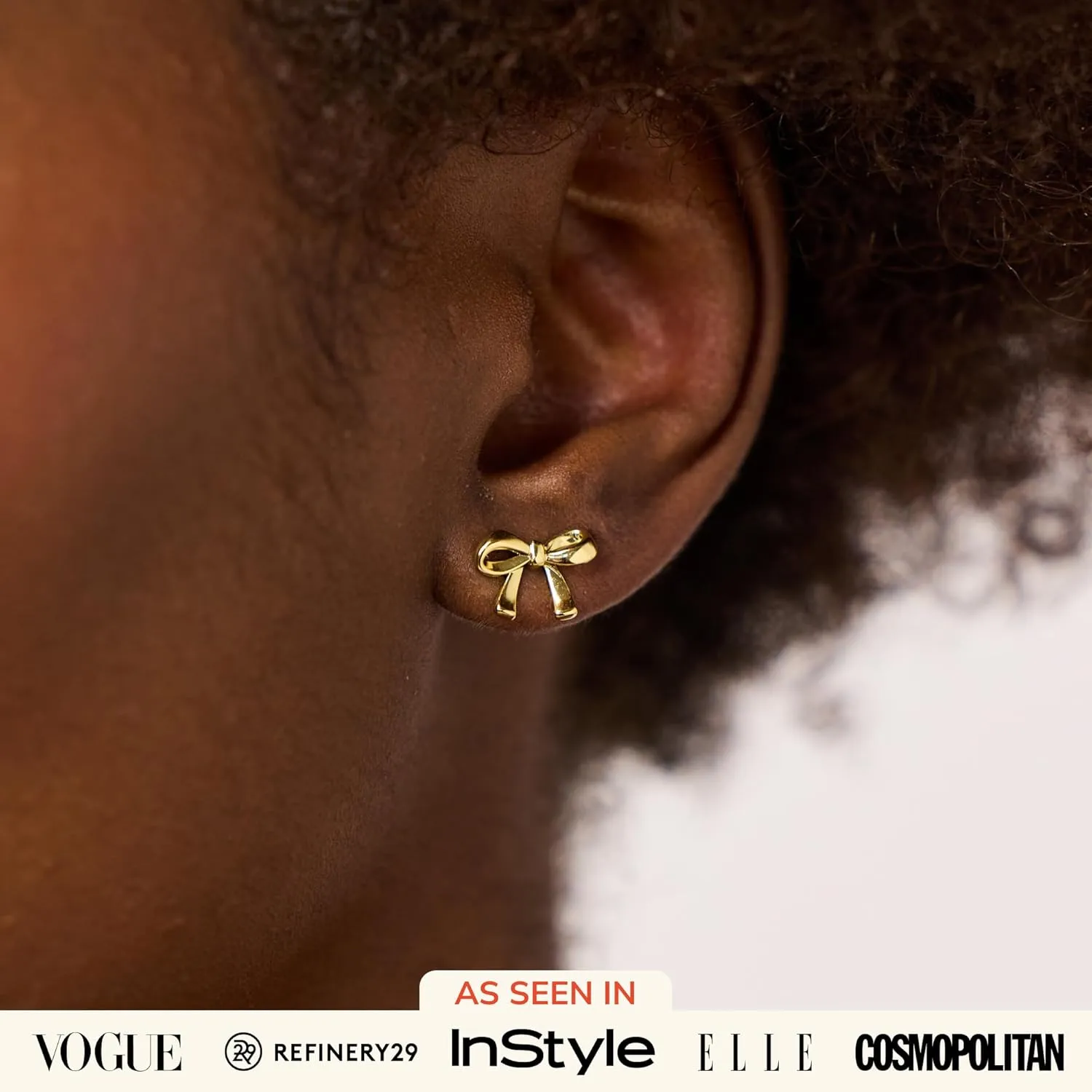 Ana Luisa Stud Earrings for Women Trendy - 14K Gold Plated and Silver Rhodium Plated Earring Studs - X Studs, Bow & Cubic Zirconia Styles - Hypoallergenic Water-Resistant Tarnish-Free Dainty Earrings