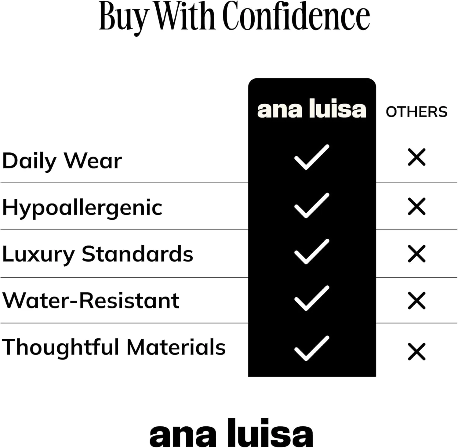 Ana Luisa Stud Earrings for Women Trendy - 14K Gold Plated and Silver Rhodium Plated Earring Studs - X Studs, Bow & Cubic Zirconia Styles - Hypoallergenic Water-Resistant Tarnish-Free Dainty Earrings