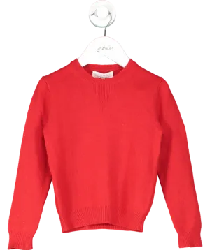 Eric Bompard Red Wool Cashmere Jumper 4 Years