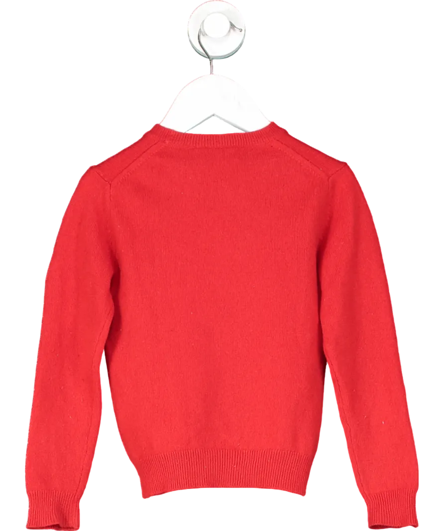 Eric Bompard Red Wool Cashmere Jumper 4 Years