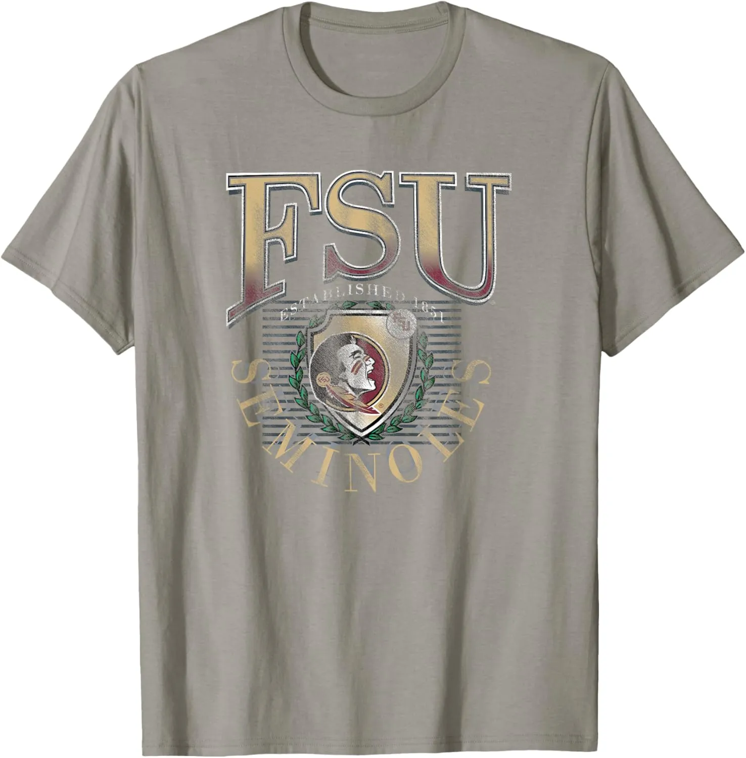 Florida State Seminoles Vintage Emblem 90's Slate Gray T-Shirt