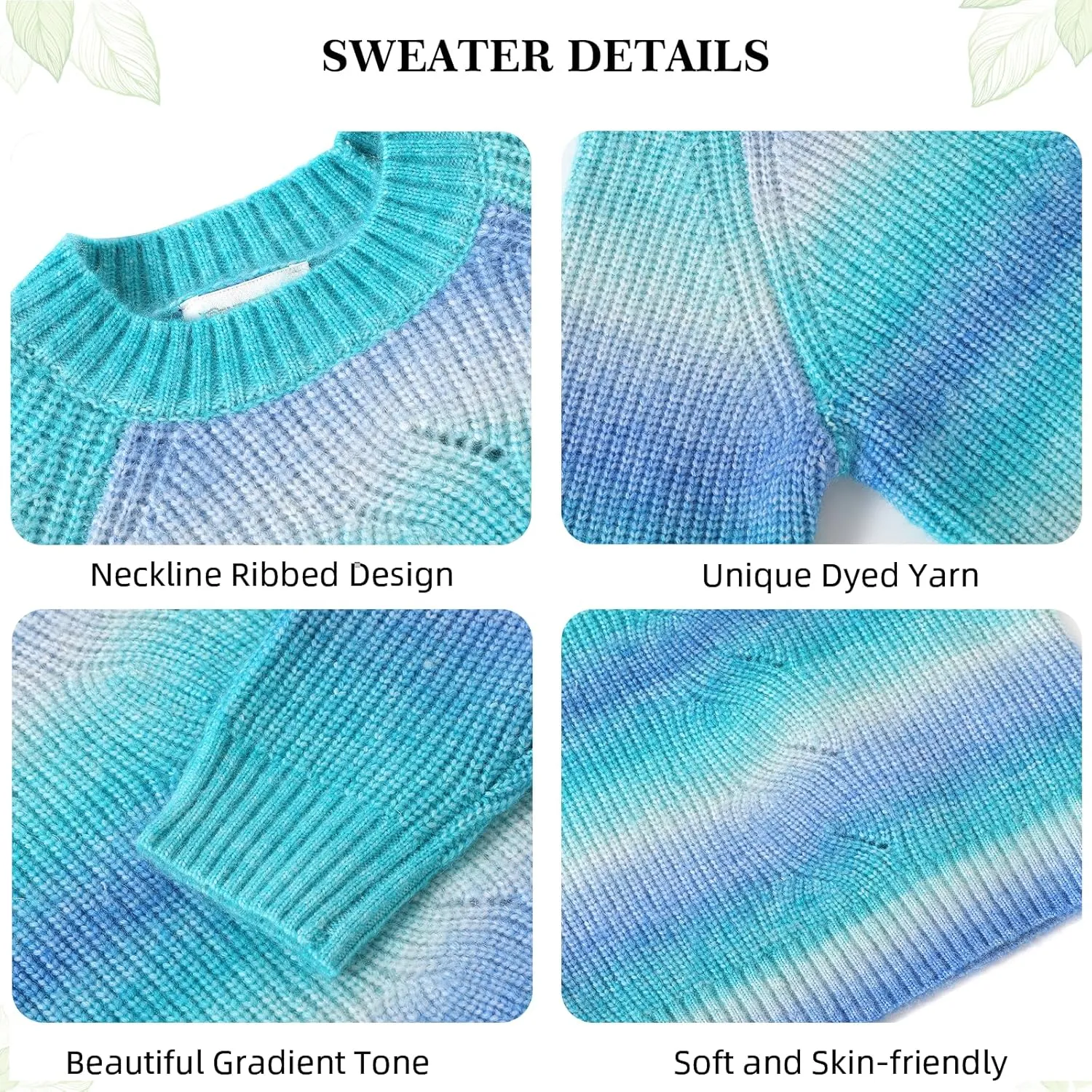 Girls Striped Sweaters Gradient Long Sleeve Cable Knit Sweater Chunky Pullover Jumper Fall Winter