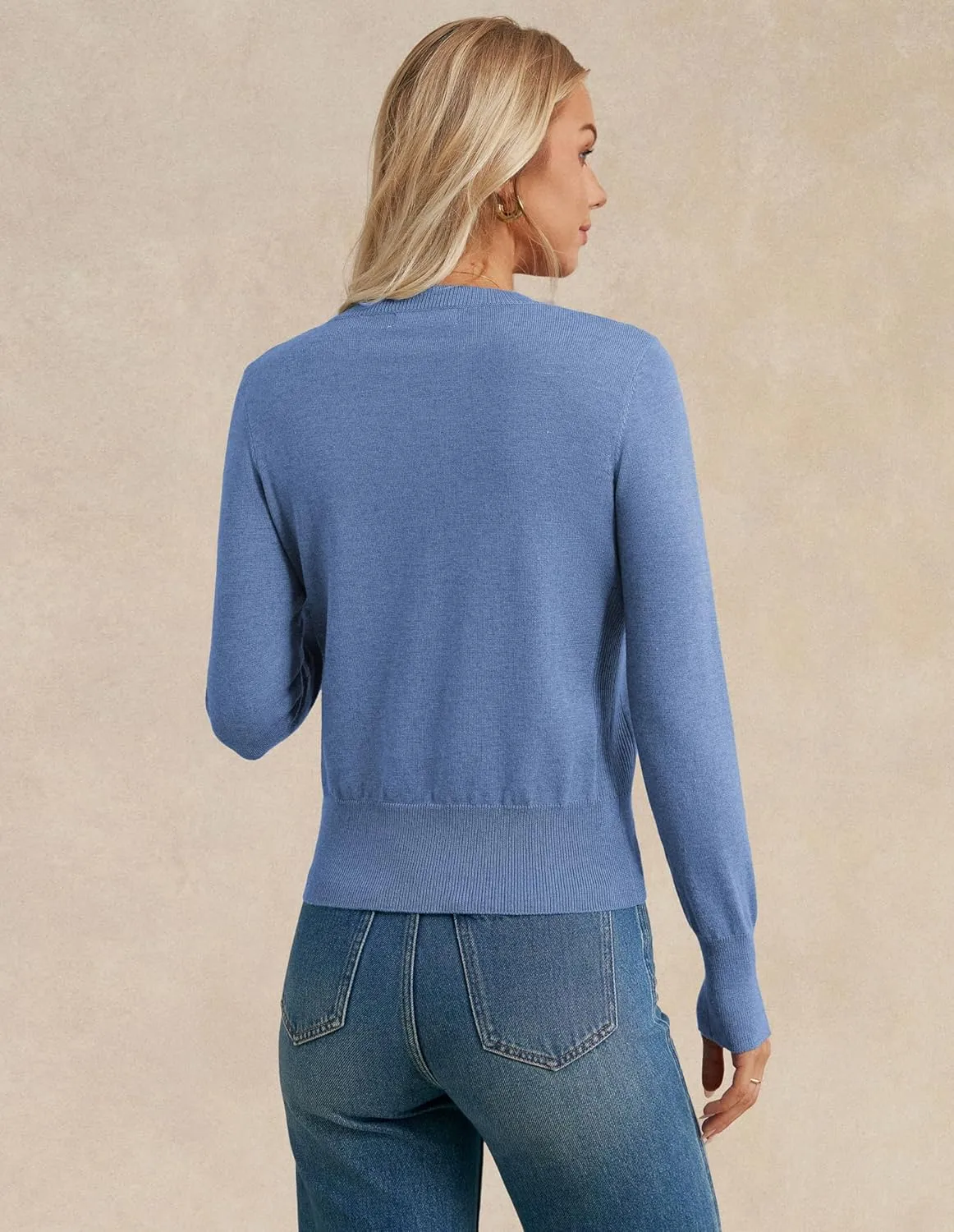 GRACE KARIN Womens Fall Sweaters 2025 Wool Blend Long Sleeve Crew Neck Knit Tops Pullover Work Casual Shirt Trendy Outfits