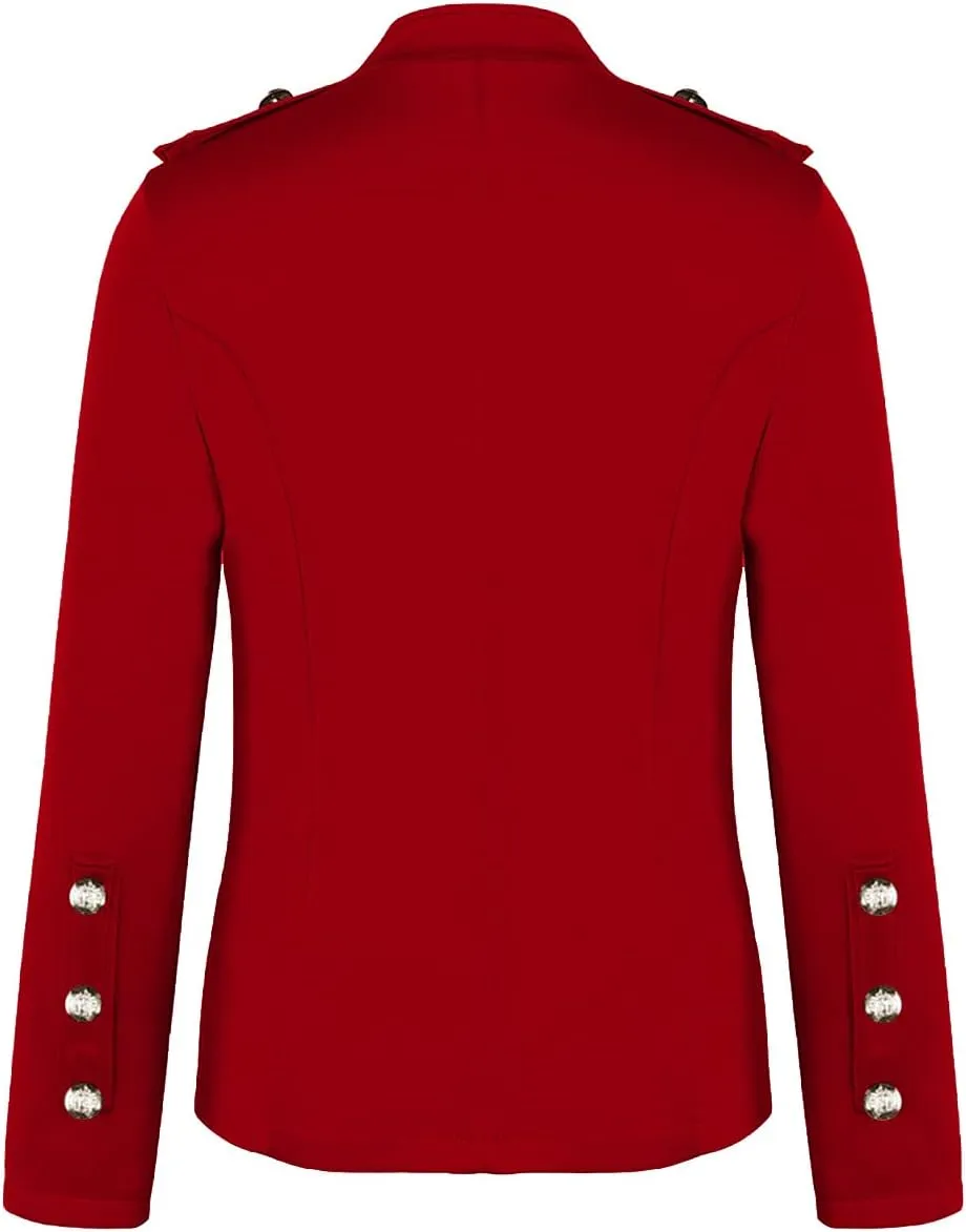 JEGULV Blazer Jackets for Womens Mock Neck Button Jacket Open Front Cardigan Blouse Tops Business Casual Suit Coats