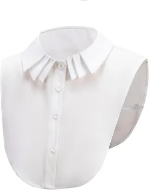 Joyci Pure White Detachable Dickey Peter Pan Shirt Fake Collar