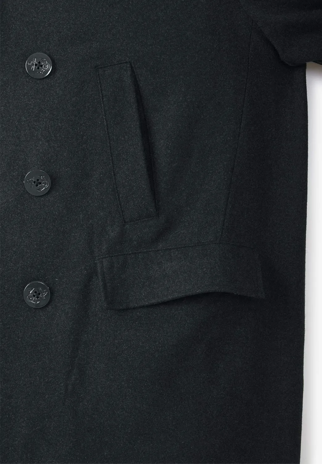 Liberty Blues by KingSize Men's Big & Tall Double-Breasted Wool Peacoat