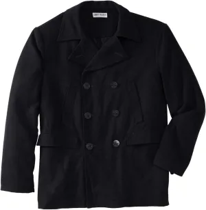 Liberty Blues by KingSize Men's Big & Tall Double-Breasted Wool Peacoat