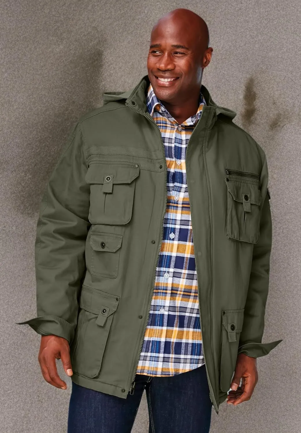 Liberty Blues by KingSize Men's Big & Tall Double-Breasted Wool Peacoat