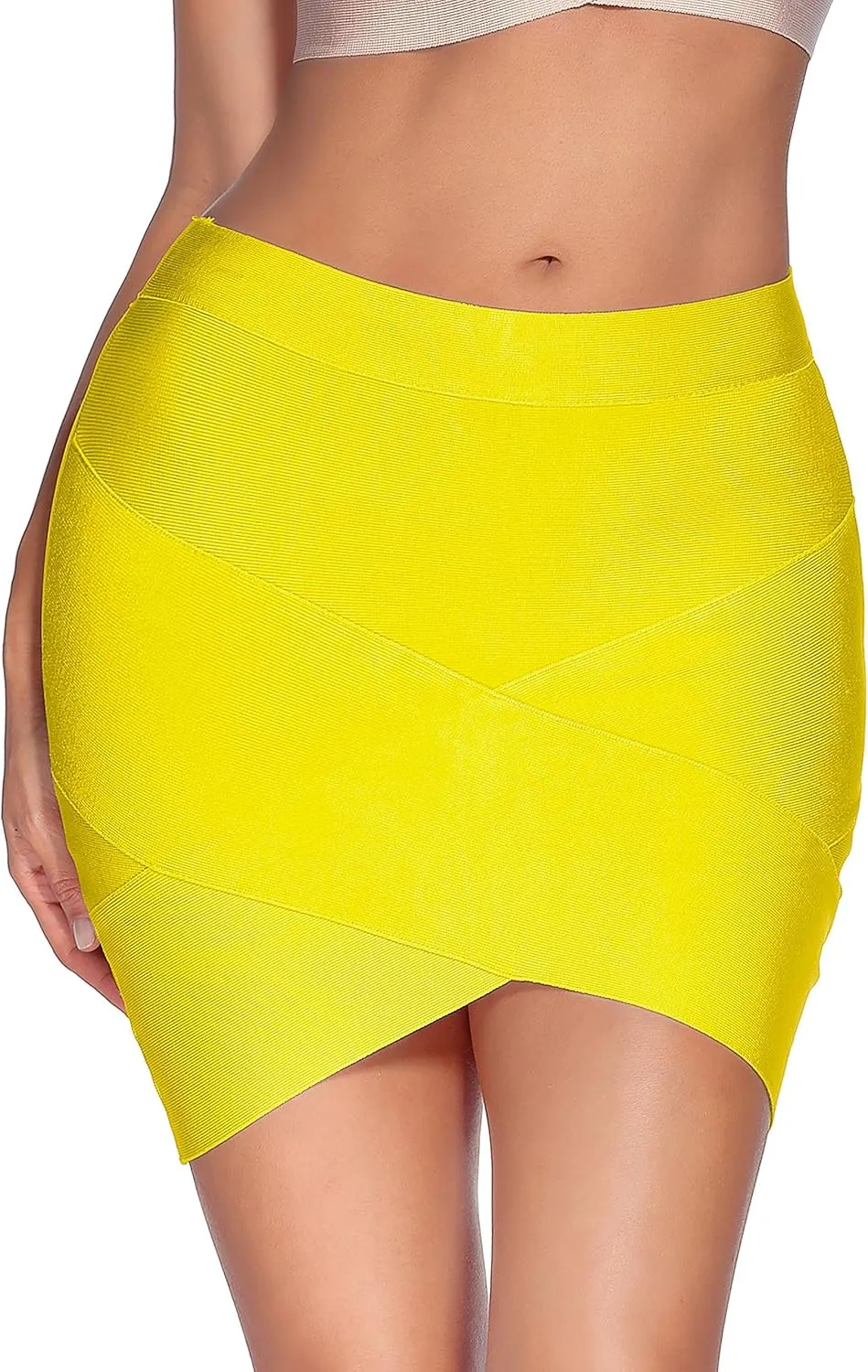 meilun Women's Rayon Bandage Bodycon Mini Skirt