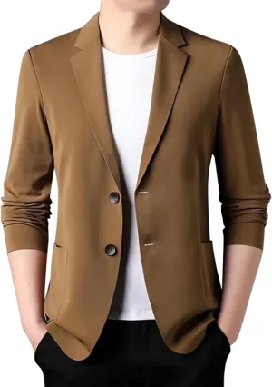 Men's Casual Blazer One Button Sport Coat Slim Fit Lightweight Suit Blazer Jacket