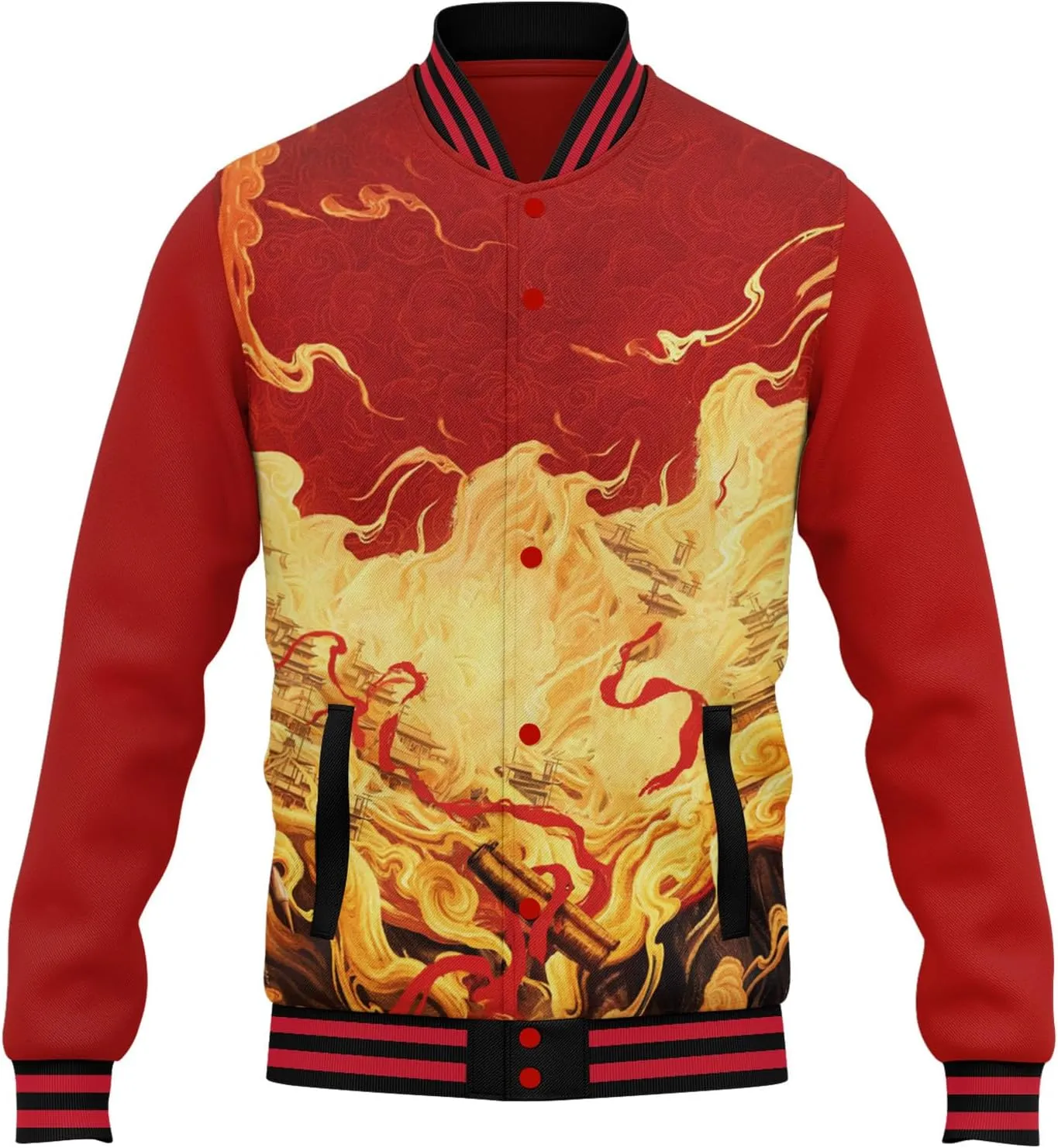 Mens Varsity Jacket Vintage Baseball Bomber Jackets Casual Coats 2025 New Year Fashion Jacket