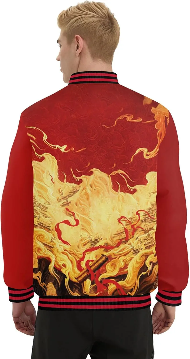 Mens Varsity Jacket Vintage Baseball Bomber Jackets Casual Coats 2025 New Year Fashion Jacket