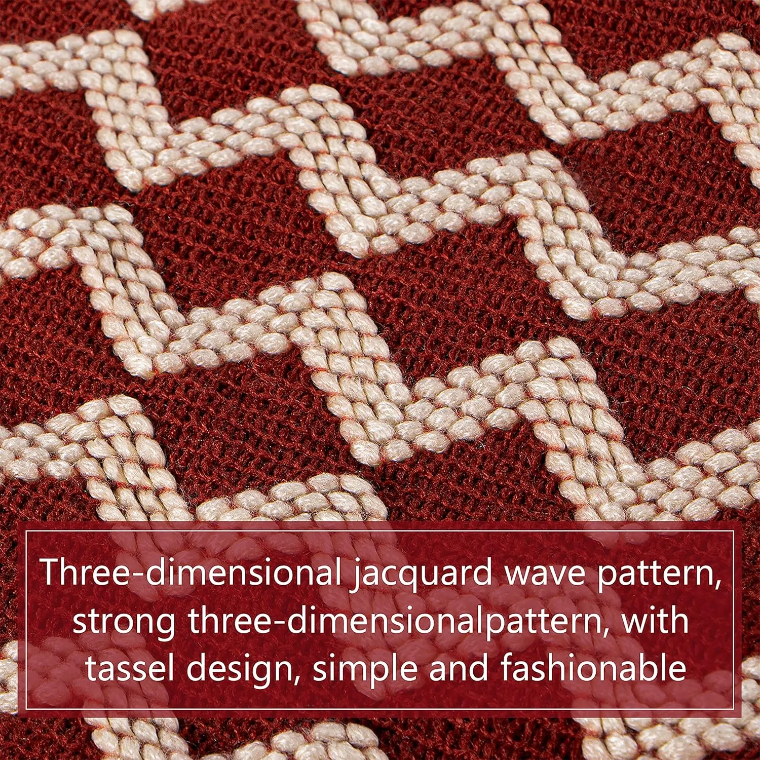 NTBAY Acrylic Knitted Throw Blanket, Lightweight and Soft Cozy Decorative Woven Blanket with Tassels for Travel, Couch, Bed, Sofa, 51x67 Inches, Red and White Striped