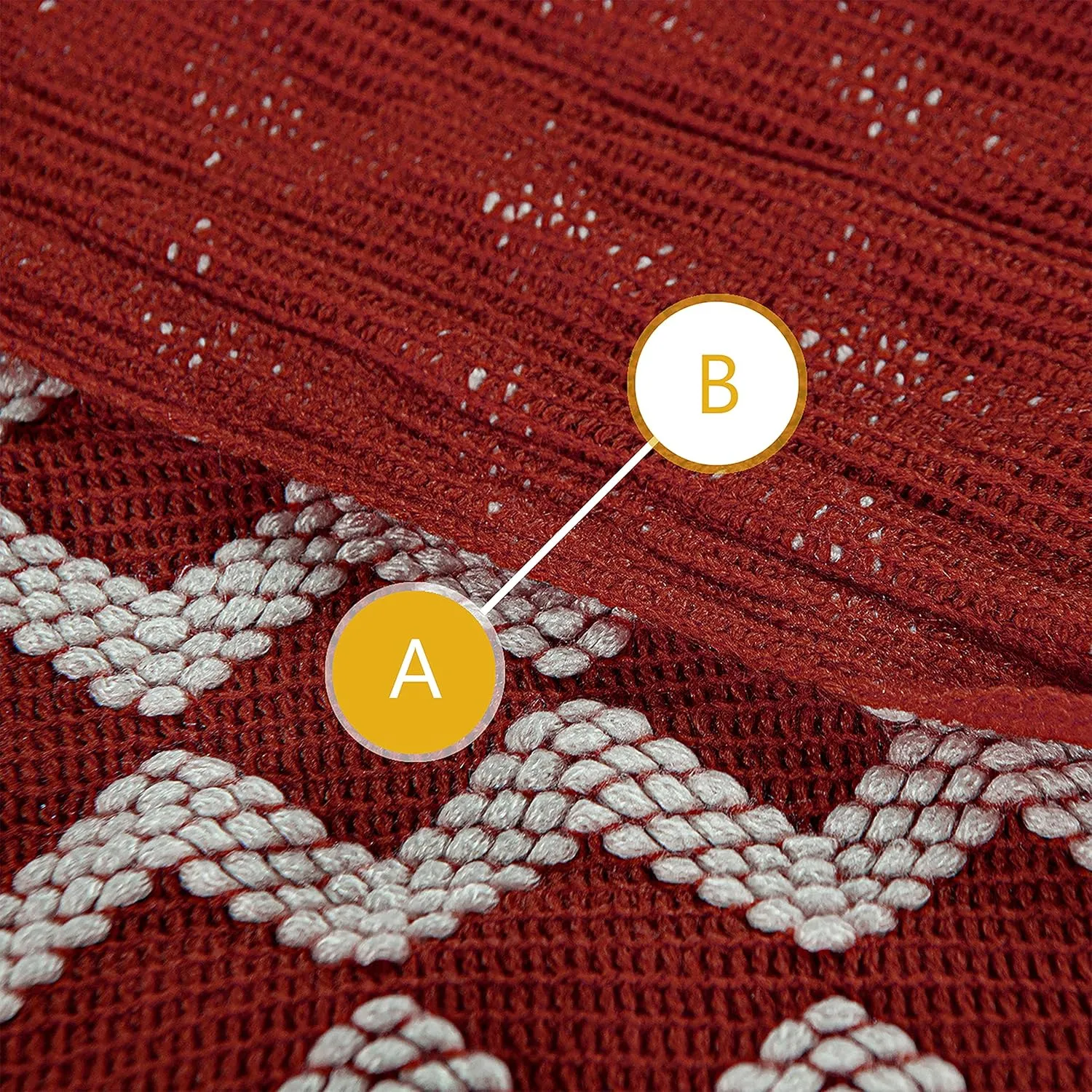 NTBAY Acrylic Knitted Throw Blanket, Lightweight and Soft Cozy Decorative Woven Blanket with Tassels for Travel, Couch, Bed, Sofa, 51x67 Inches, Red and White Striped