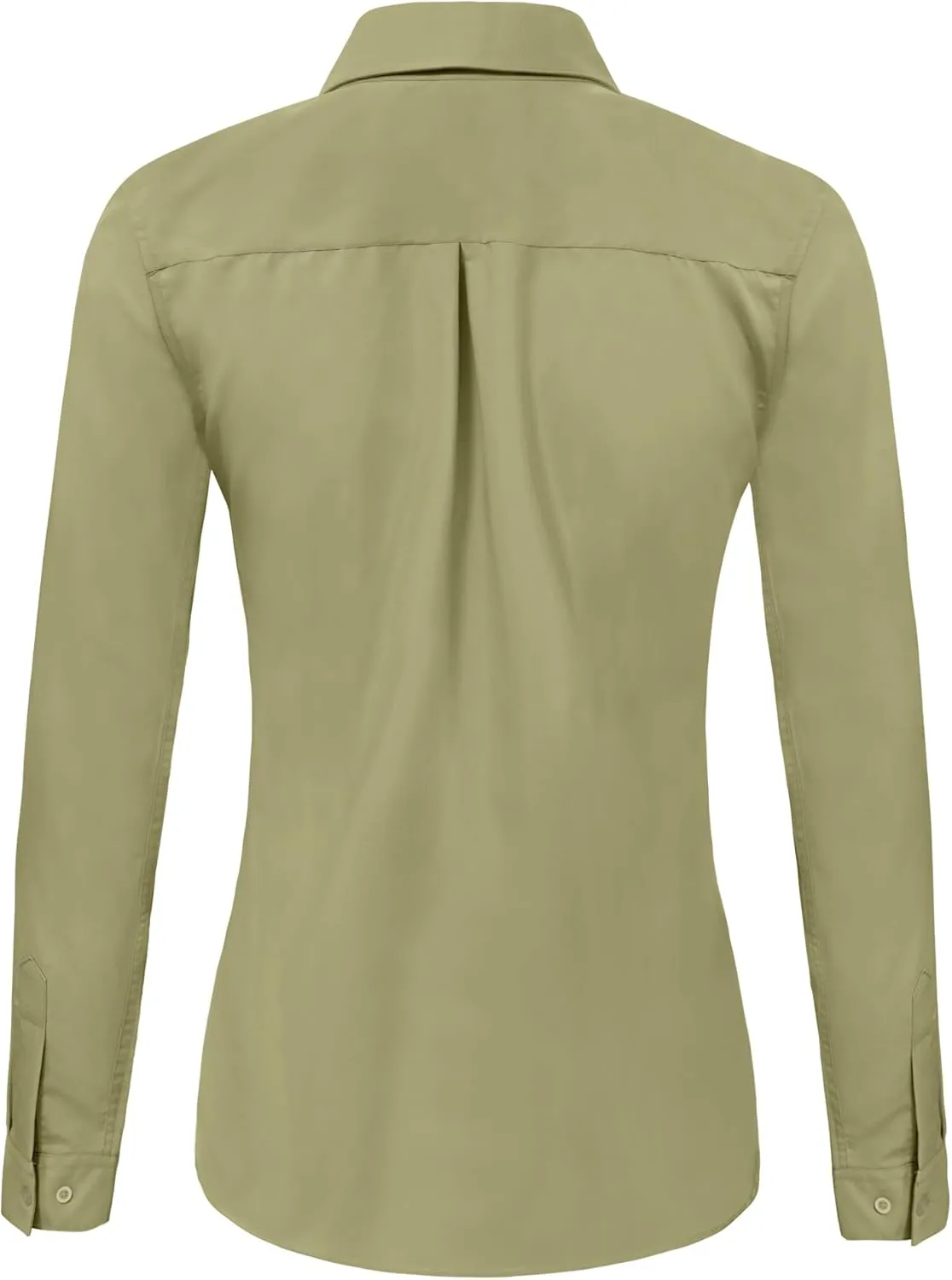 Ruisin Super Soft Wrinkle Free Button Down Shirts for Women Solid Long Sleeve Striped Formal Work Dress Blouses Tops