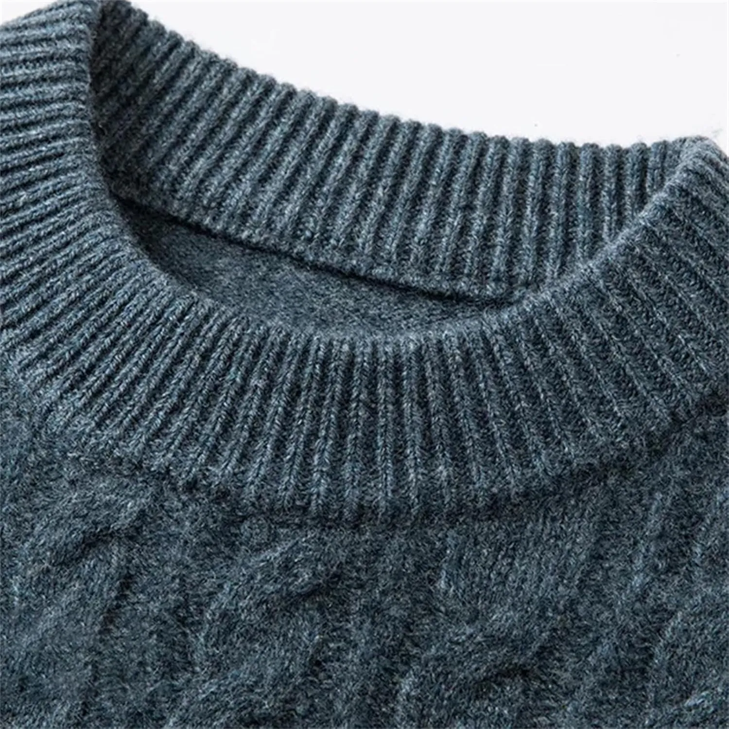 Winter Wool Sweaters for Men Fashion Warm Clothes Mens Vintage Warm Pullover Sweaters Knit Pullover