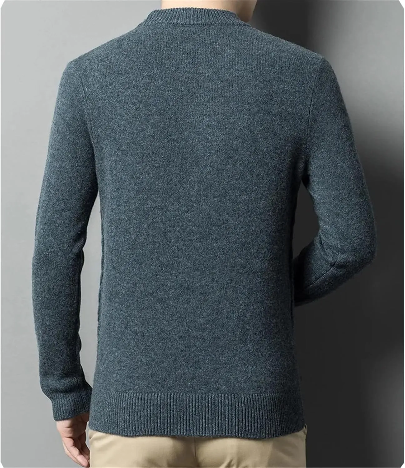 Winter Wool Sweaters for Men Fashion Warm Clothes Mens Vintage Warm Pullover Sweaters Knit Pullover