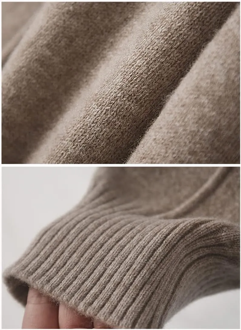 Women Autumn Winter Soft High-Waist Knitted Wool Pants Female Thicken Warm Trousers