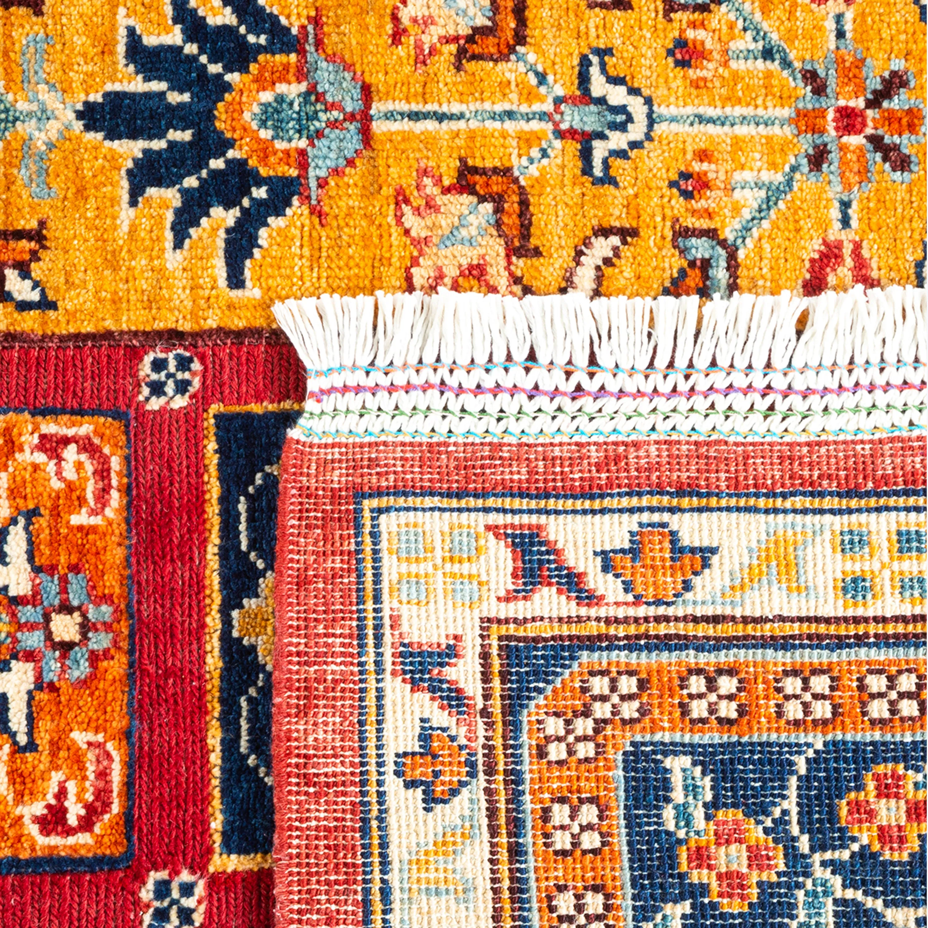 Yellow Traditional Wool Rug - 6' 4 x 9' 5"